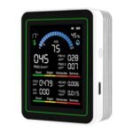 Air Quality Monitor Indoor, 10 in 1 Portable Smartair Quality Tester for CO2 | CO | TVOC | HCHO | Temp | AQI | PM0.3-1 Detection Hum for Home Cars Plants, Pets, Car, Hotel - Image 2