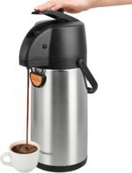 Airpot Coffee Dispenser Thermal with Pump,3L/102 Oz Insulated Stainless Steel Large Airpot Coffee Carafe Lever Action for Hot/Cold Water,Thermal Carafe for Hot Cocoa for Parties - Image 2