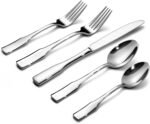 Alata Kate 40-Piece Silverware Set,Service for 8,Stainless Steel Flatware Set,Mirror Polished Cutlery Set,Dishwasher Safe - Image 2
