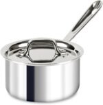 All-Clad D3 3-Ply Stainless Steel Sauce Pan with Lid 1.5 Quart, Induction Oven Broiler Safe 600F, Multipurpose, Compatible w/ All Cooktops, For Restaurant or Home Kitchen, Pots & Pans, Cookware Silver - Image 2
