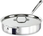 All-Clad D3 3-Ply Stainless Steel Sauté Pan with Lid & Handle 3 Quart, Induction, Oven Broiler Safe 600F, Multi-Cooktop, Deep Frying Pan, Everyday Pan, Skillet, Pots and Pans, Cookware, Kitchen Silver - Image 2