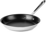 All-Clad D3 9 Inch Stainless Steel Pro Non Stick Frying pan, 3-Ply Stainless Steel Pan, Induction, Oven Broiler Safe 500F, Pancake Egg Pan, Skillet, Professional Cookware, Silver - Image 2