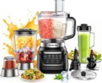 All-in-One Blender & Food Processor, 10-in-1 Professional Blender for Smoothies, Ice Crushing, Dough Making, Chopping, Grinding, Slicing & Shredding, Dishwasher Safe for Kitchen & Home Use - Image 2
