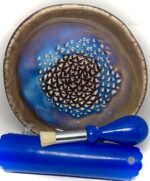 All-in-one Premium Ceramic Garlic Grater Plate 4-Piece Set - Brown Milkyway Glazed Design - For Garlic, Ginger, Chocolate, and more! - Comes with 5.25" Plate, Peeler, Brush, and Stand - Image 2