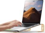 Aluminum Laptop Stand, Notebook Stand with Wrist Rest, Ergonomic Detachable Laptop Mount, Computer Stand Compatible with 10-17'' All Laptops Such as MacBook Air Pro/HP/Dell/Lenovo, Gold - Image 2