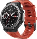 Amazfit T-Rex 3 Rugged/Military Smart Watch 48mm, 27 Day Battery, GPS (with Privacy), Offline Maps, 328 Feet Water-Resistant, 170 Fitness/Sport Modes, AI, Voice Control, for Android or iPhone, Lava - Image 2