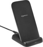 Amazon Basics 10W Qi Certified Wireless Charging Stand, for Phone 16/15/14/13/12/11/X, Samsung, and More, with USB Cable (No AC Adapter), Black - Image 2