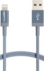 Amazon Basics Fast Charging USB-A to Lightning Nylon Braided Charger Cable, MFi Certified for Apple iPhone and iPad, Durable, 3 Foot, Dark Gray - Image 2