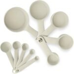 Amazon Basics Measuring Cups and Spoons, 10-Piece Set, Dishwasher-Safe, Linen Gray - Image 2