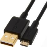 Amazon Basics USB-A to Micro USB Charging Cable, 480Mbps Transfer Speed with Gold-Plated Plugs, USB 2.0, 10 Foot, Black - Image 2