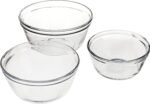 Anchor Hocking Anchor 3-Piece Glass Mixing Bowl Set, Clear - Image 2