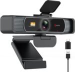 Angetube Wide Angle 4K Webcam for PC - 120° FOV, PDAF Autofocus, 2 Noise-Cancelling Mics, 1080P@60FPS, Auto Light Correction, USB-A/C, Privacy Cover, Video Conference Camera for Mac Laptop and Desktop - Image 2