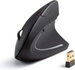 Anker 2.4G Wireless Vertical Ergonomic Optical Mouse for Work, Multi-Device Connectivity, 800/1200 /1600 DPI, 5 Buttons for Laptop, Desktop, PC, MacBook - Black - Image 2