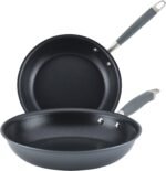 Anolon Advanced Home Hard-Anodized Nonstick Skillets (2 Piece Set- 10.25-Inch & 12.75-Inch, Moonstone) - Image 2