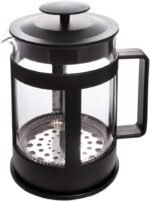 Any Morning Large French Press Coffee Maker, Coffee Maker French Press 34 oz, Coffee Press Glass, French Press For Tea and Travel, 16 Cup Coffee Maker For Camping, 16 Espresso Cups, 34 Oz, Black - Image 2
