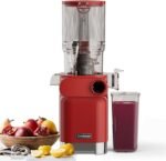 Anybear Cold Press Juicer 200W Masticating Slow Juicer 4.3" Large Feed Chute Fit Whole Fruits Vegetables | Upgraded Auger | Tritan Material | BPA Free | Juice Recipes (Red) - Image 2