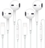 Apple Earbuds, iPhone Wired with Lightning Connector [Apple MFi Certified] Wired Earphones with Microphone Volume Control Music and Calling Headphones for iPhone 14/13/12/11/SE/X/XR/XS/8/7-2 Pack - Image 2