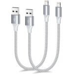 [Apple MFi Certified] Short iPhone Charger 1.5ft 2Pack,USB A to Lightning Cord Nylon Braided 18 Inch Fast Charging iPhone Cable Compatible with iPhone 14 13 12 11 Pro/Max/Mini Xs SE2/iPad for Car - Image 2