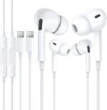 Apple MFi Certified iPhone Headphones Earbuds Earphones wtih Lightning Connector Compatible with iPhone 14 13 12 11 Pro Max X XS XR 8 7 Plus with Microphone - Image 2