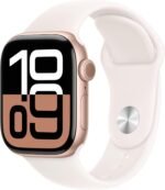 Apple Watch Series 10 [GPS 42mm case] Smartwatch with Rose Gold Aluminum Case with Light Blush Sport Band - S/M. Fitness Tracker, ECG App, Always-On Retina Display, Water Resistant - Image 2