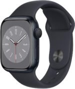 Apple Watch Series 8 [GPS, 41mm] - Midnight Aluminum Case with Midnight Sport Band, M/L (Renewed) - Image 2