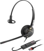 Arama USB Headset with Microphone for PC, Noise Cancelling & Audio Controls Ultra Comfort USB Headphone for Computer Laptop Pc Business Skype UC Webinar Call Center Office - Image 2