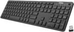 Arteck 2.4G Wireless Keyboard Ultra Slim Full Size Keyboard with Numeric Keypad and Media Hotkey for Computer/Desktop/PC/Laptop/Surface/Smart TV and Windows 10/8/ 7 Built-in Rechargeable Battery - Image 2