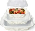 Artena Casserole Dishes For Oven, Ceramic Baking Dish, Large Lasagna Pan With Handles, Baking Pan Casserole Dish, Rectangular Bakeware Deep, White, Set Of 3 (5.1Qt/2.3Qt/1.1Qt) (Baking Dish With Lids) - Image 2