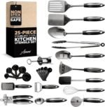 Asani 25-Piece Stainless Steel Kitchen Utensil Set | Non-Stick Cooking Gadgets and Tools Kit | Durable Dishwasher-Safe Cookware Set | Kitchenware Gift Idea, Best New Apartment Essentials - Image 2