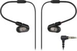 Audio-Technica ATH-E50 Professional in-Ear Studio Monitor Headphones, Black - Image 2