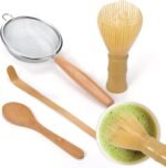 BABORUI Resin Matcha Whisk Set - Easy to Clean Silicone Matcha Whisk for Perfect Stirring, Matcha Whisk Set Includes Matcha Whisk, Scoop, Tea Spoon and Matcha Sifter - Image 2