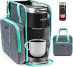 BAGSPRITE Coffee Maker Travel Bag Compatible with Keurig K-Mini or K-Mini Plus, Single Serve Coffee Brewer Carrying Case with Multiple Pockets for K-Cup Pods, Storage Bag With Shoulder Strap - Image 2