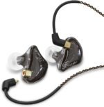 BASN Triple Driver in Ear Monitors Bmaster in-Ear Headphones with Silver-Plated MMCX Cable Ideal Earphones for Musicians Sound Engineers and DJs (Dark Brown) - Image 2
