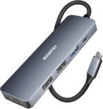 BENFEI USB C Hub 5-in-1 with 4K HDMI(Certified), 100W Power Delivery, 3 USB-A, Silicone Cable, Aluminum Case Compatible with MacBook Pro/Air, iPad Pro, iMac, iPhone 15 Pro/Pro Max, XPS, Thinkpad - Image 2