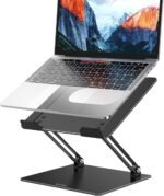 BESIGN LS10 Aluminum Laptop Stand, Ergonomic Adjustable Notebook Tablet Stand, Computer Holder Compatible with Air, Pro, Dell, HP, Lenovo More 10-14" Laptops, Black - Image 2