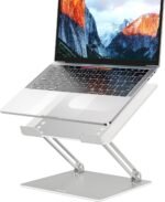 BESIGN LS10 Aluminum Laptop Stand, Ergonomic Adjustable Notebook Tablet Stand, Computer Holder Compatible with Air, Pro, Dell, HP, Lenovo More 10-14" Laptops, Silver - Image 2