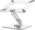 BESIGN LSX7 Laptop Stand with 360 Rotating Base, Ergonomic Adjustable Notebook Riser Holder Compatible with Air, Pro, Dell, HP, Lenovo More 10-15.6" Laptops (Silver) - Image 2