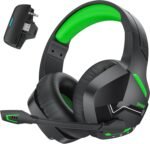 BINNUNE Wireless Gaming Headset for Xbox Series X/S, Xbox One, PS5, 120H Ultra-Long Battery, Bluetooth 5.3 Gaming Headphones with Noise-Canceling Mic, Comfortable Over-Ear Headphones,Green - Image 2