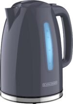 BLACK+DECKER 1.7L Cordless Electric Kettle, KE1555GY, Water Window, Rapid Boil, Auto Shutoff, Grey - Image 2