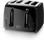 BLACK+DECKER 4-Slice Toaster, TR1410BD, Extra-Wide, 7 Shade Settings, Crumb Trays, Gloss Black - Image 2