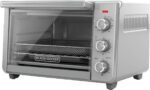 BLACK+DECKER Crisp 'N Bake Air Fryer Countertop Convection Toaster Oven, Large Capacity, 6-Slice, 5-in-1, Fits 12” Pizza, 60-Min Timer, Bake, Broil, Air Fry, Toast, Keep Warm, Stainless Steel - Image 2