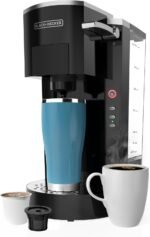 BLACK+DECKER Family Single Serve K-Cup Brewer: Large 50oz Water Reservoir, Versatile Ground Coffee & K-Cup Compatibility, Adjustable Tray for Travel Mugs - Image 2
