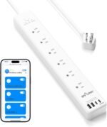 BN LINK Smart Plug Power Strip，Surge Protector with 6 Individually Controlled Smart Outlets, 4 USBs (incl. 20W USB-C), Compatible with Alexa and Google Home - Image 2