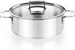 BRA COOKWARE Signature Stainless Steel Stock Pot w/Glass Lid | 8 Inch 2.4 Quart Professional Grade Cooking Pot | PFOA Free Deep Pot | All Cooktops | All Cooktops (incl. Induction) & Oven Safe - Image 2