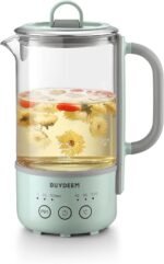 BUYDEEM K313 Travel Electric Kettle, Mini Healthy-Care Beverage Kettle, Tea Maker with Heat Resistant DURAN® Glass & Durable Pro 18/10 Pro Stainless Steel, 0.6L, Cozy Greenish - Image 2