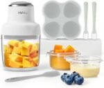 Baby Food Maker, HEYVALUE 13-in-1 Larger Baby Food Processor Set, Fruit, Vegatable, Meat, Puree Blender with Baby Containers, Food Freezer Tray, Silicone Spoons, Spatula,20 OZ(Gray) - Image 2
