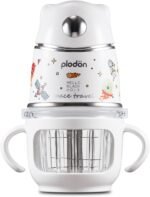 Baby blender food maker, PLODON 15-in-1 baby food processor set, suitable for vegetables, fruits and meat, compatible with stage-based recipes, separator, silicone spoon, scraper, (silver) - Image 2