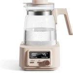 Babysmooth Smart Kettle Pro Electric Glass Kettle, 1.3L Capacity, Digital LED Display, Temperature Control 40-100°C, Auto Keep Warm Function, Silent Operation, Beige, for Tea and Coffee Brewing - Image 2