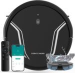 Bagotte Robot Vacuum and Mop, 5000Pa Suction, Easy Custom Smart Vacuum Robot, UItra Slim & Low Noise, Self-Charg, Remote/App/WiFi, Ideal for Hard Floor, Carpet, Pet Hair - Image 2