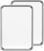 Baking Sheet Set of 2, Bastwe 18 inch Commercial Grade Stainless Steel Baking Pan, Professional Bakeware Oven Tray, Healthy & Non-toxic, Rust Free & Mirror Finish, Easy Clean & Dishwasher Safe - Image 2